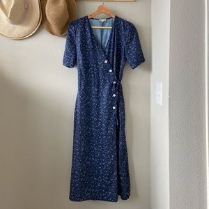 Choies Rouje Like Navy Asymmetric Buttom Dress M